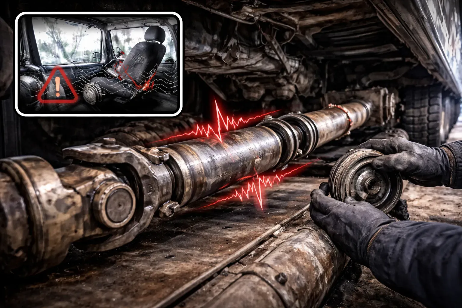 Как определить, что вибрация идёт именно от карданного вала, а не от колёс, редуктора, КПП или подвески