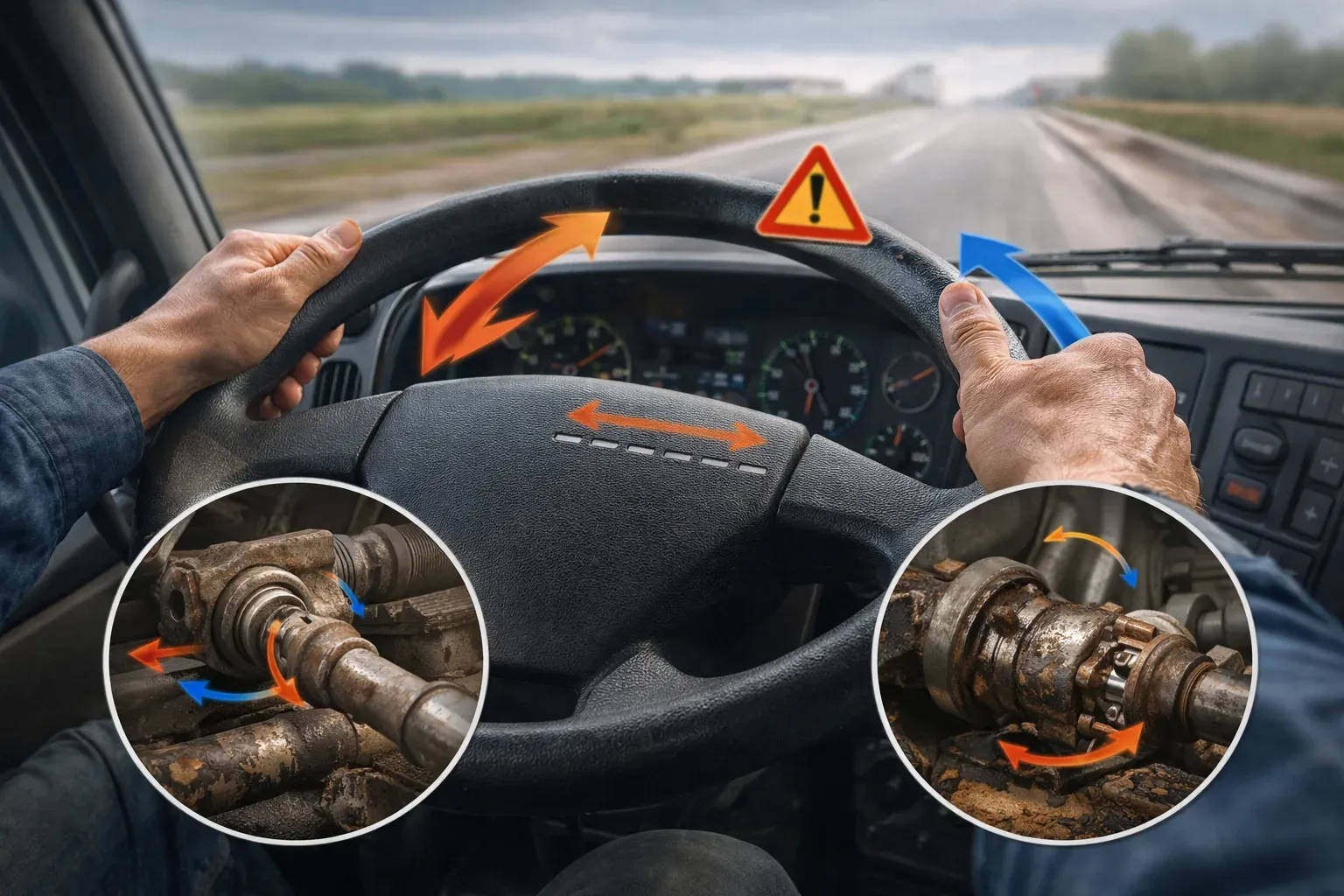 Что будет, если ездить с люфтом руля у грузовика