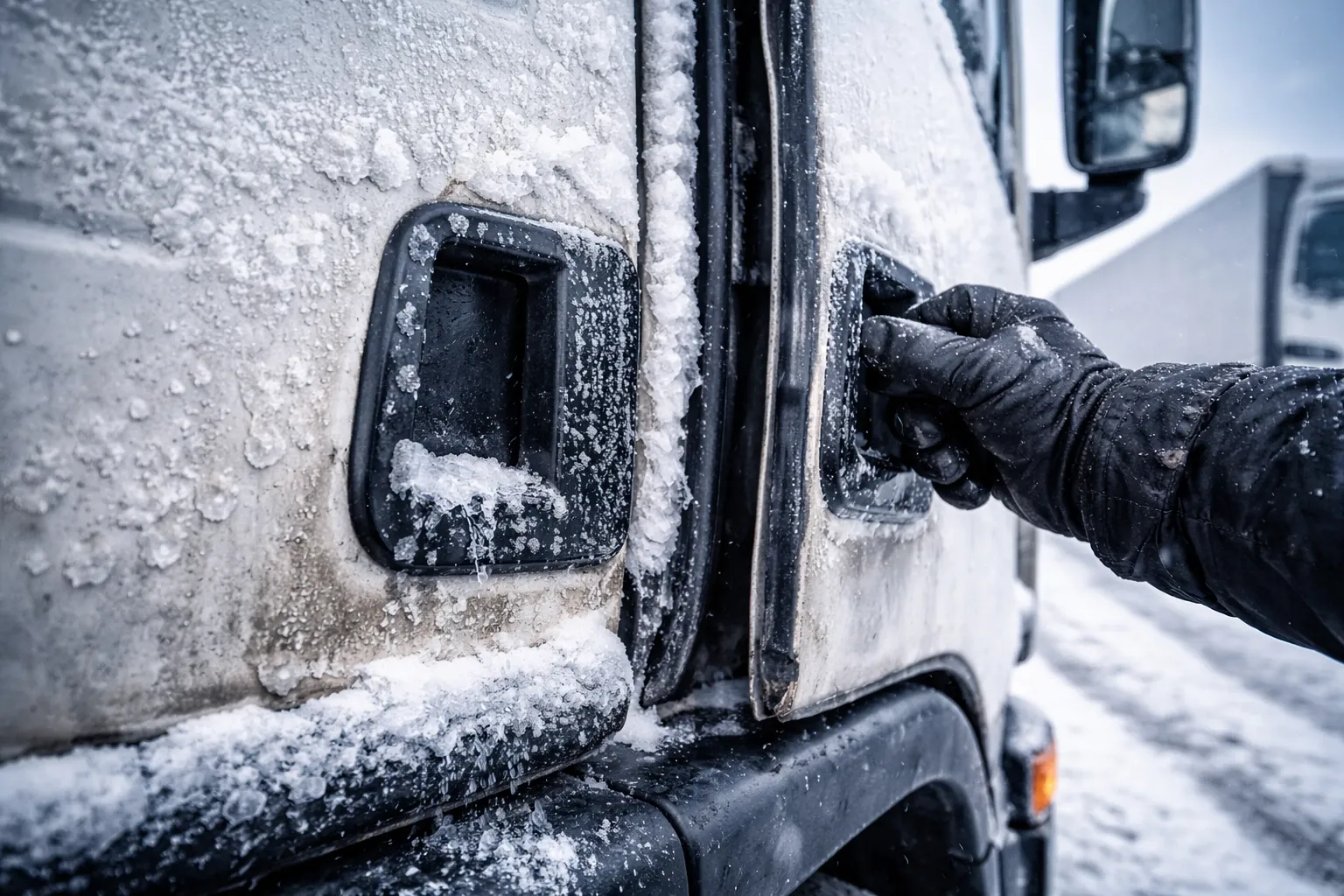 Замерзание дверных уплотнений: что может затруднить открытие дверей грузовика