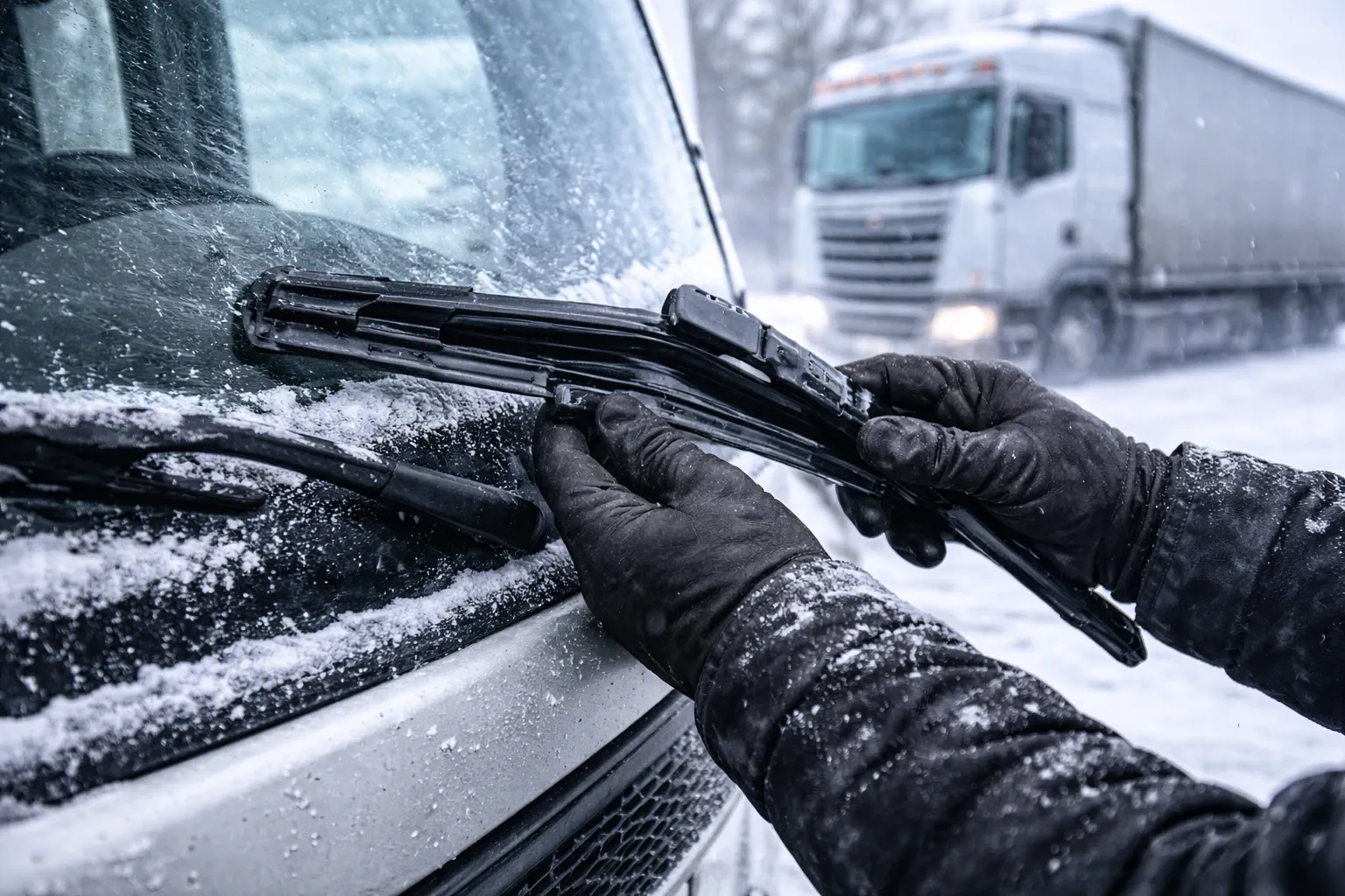 Как правильно установить зимние щётки на грузовик