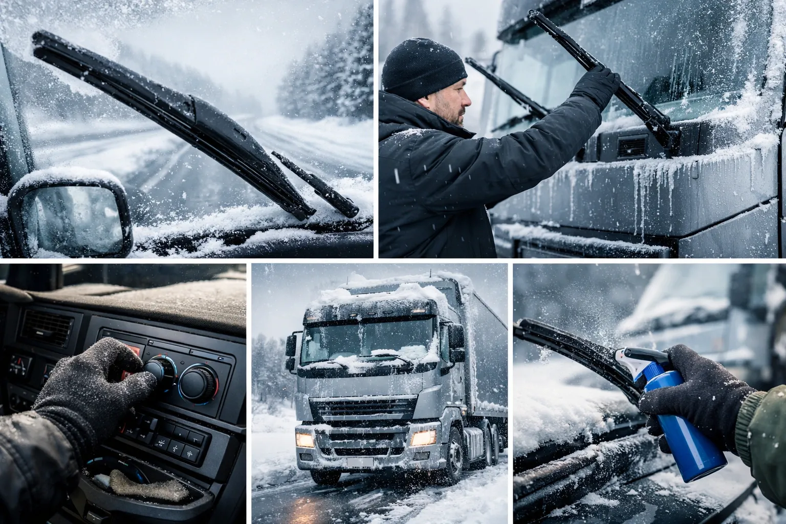 Как правильно установить зимние щётки на грузовик