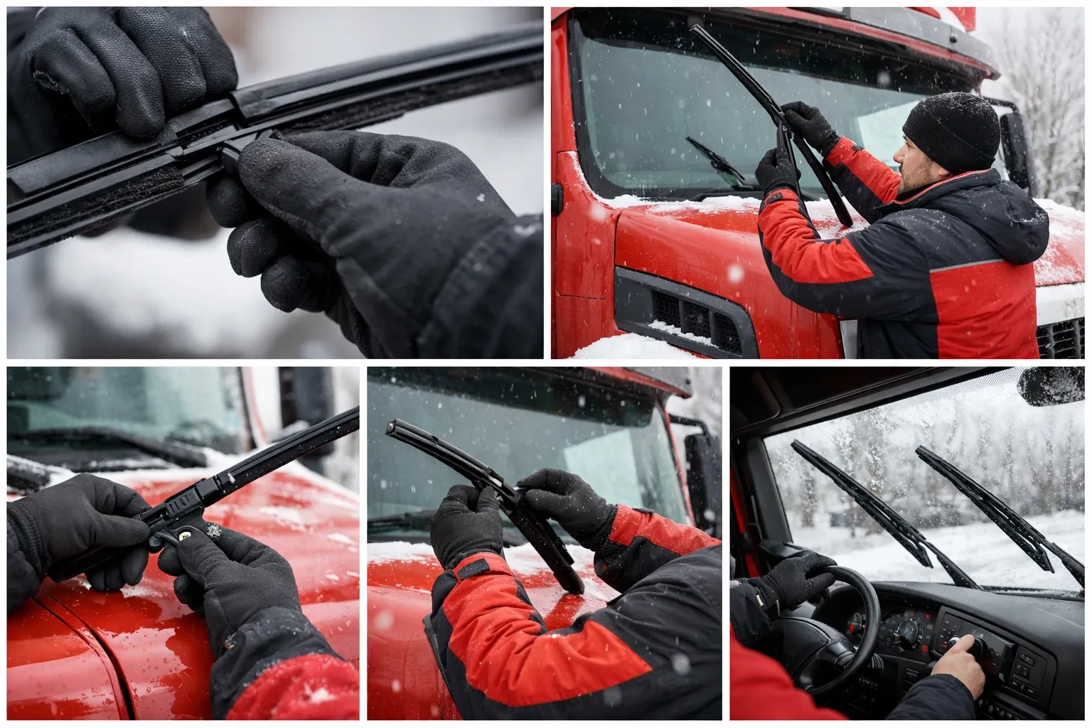 Как правильно установить зимние щётки на грузовик