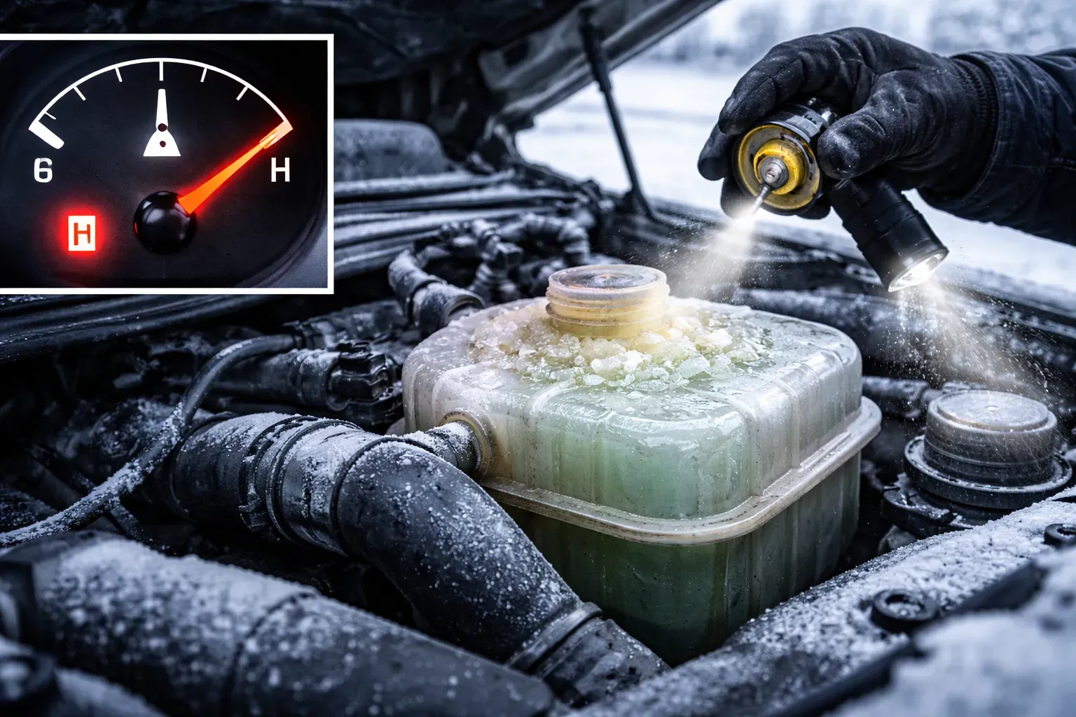 Какие признаки указывают на замерзание охлаждающей жидкости