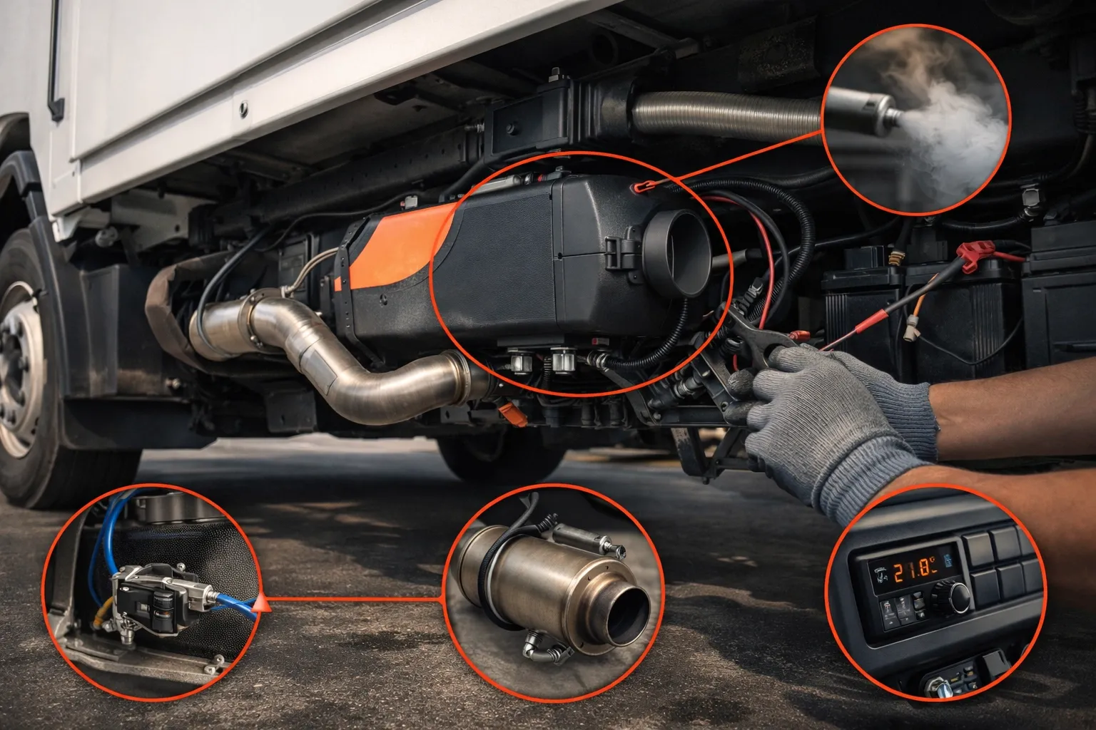 Правильная установка автономного отопителя на грузовик