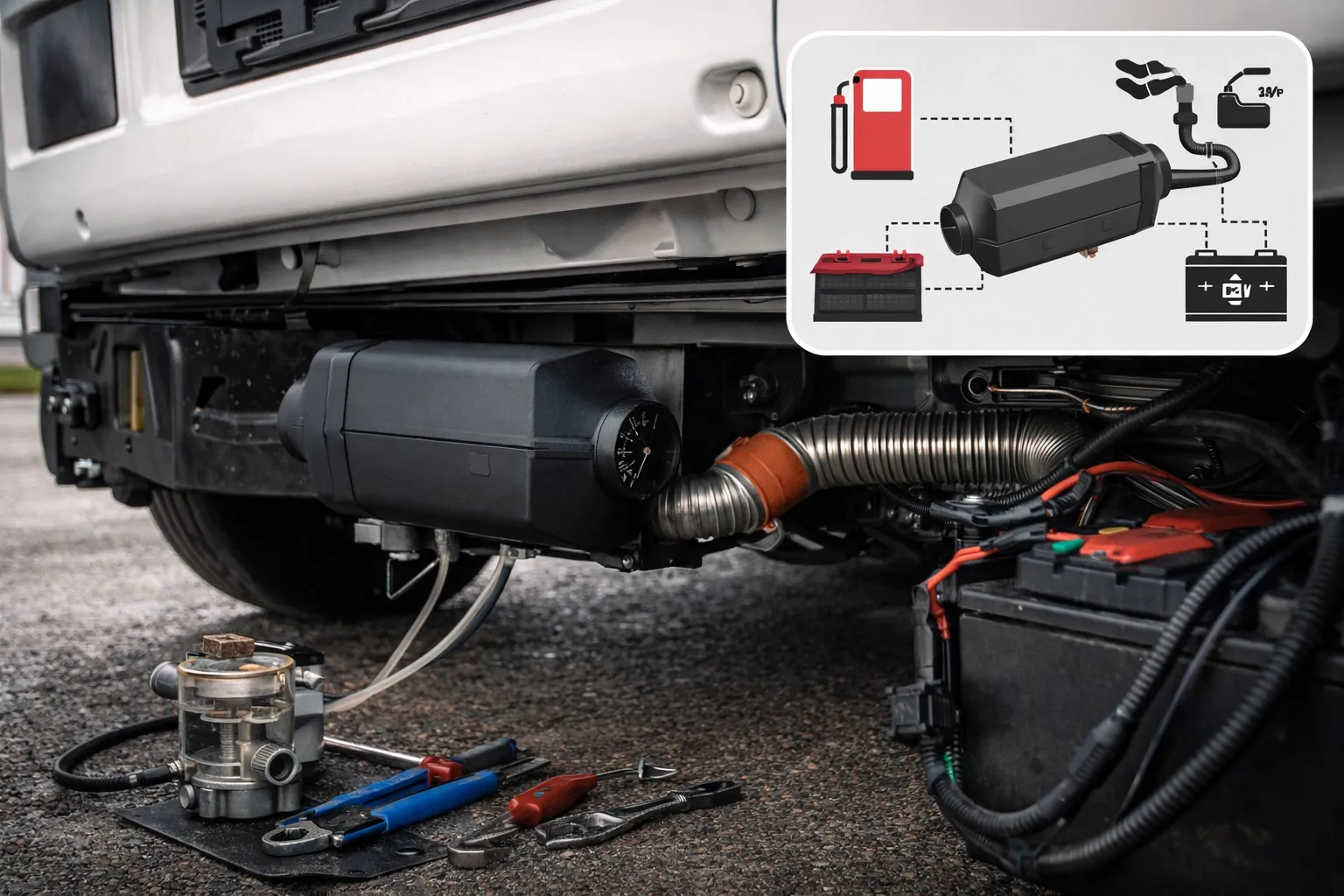 Правильная установка автономного отопителя на грузовик