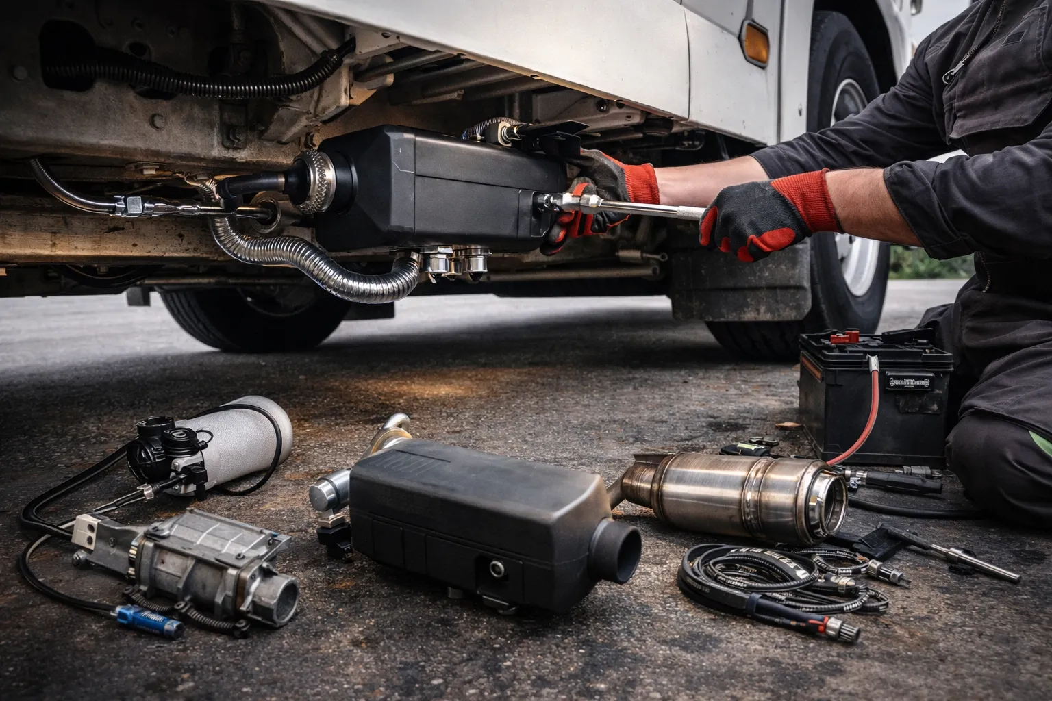 Правильная установка автономного отопителя на грузовик