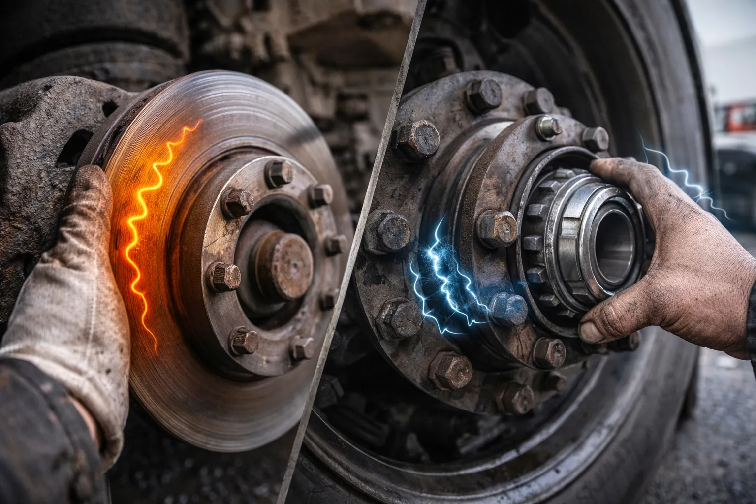 Как отличить неисправность подшипника от проблем с тормозами у грузовика