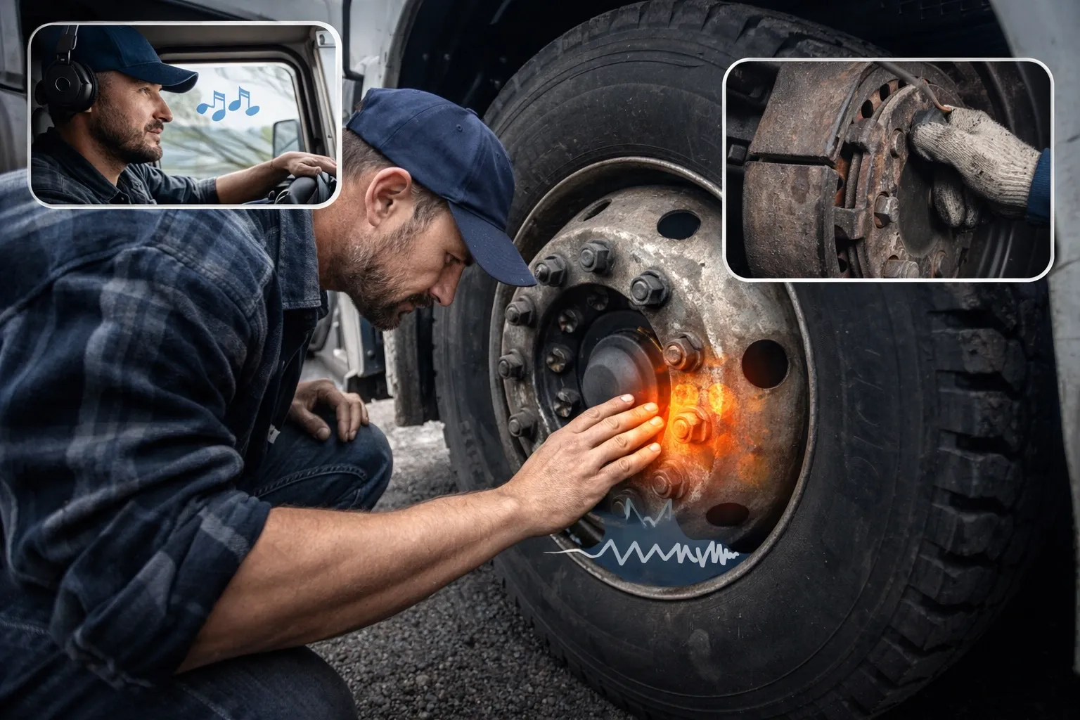 Как отличить неисправность подшипника от проблем с тормозами у грузовика