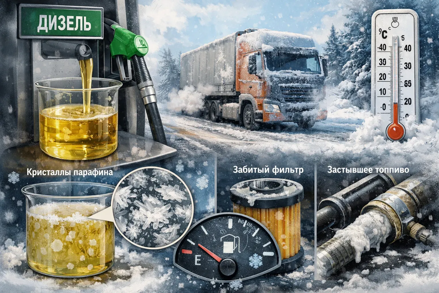 Почему замерзает дизельное топливо и как этого избежать