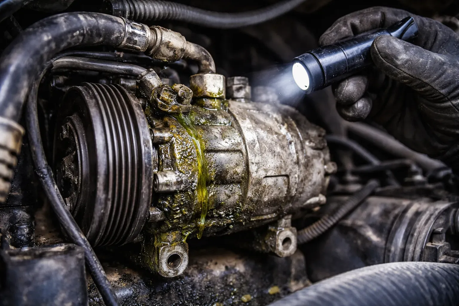 Признаки выхода из строя компрессора системы кондиционирования 