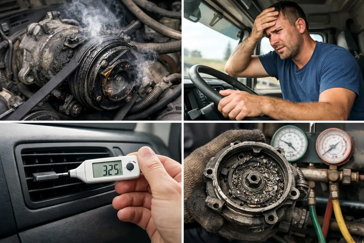 Признаки выхода из строя компрессора системы кондиционирования 