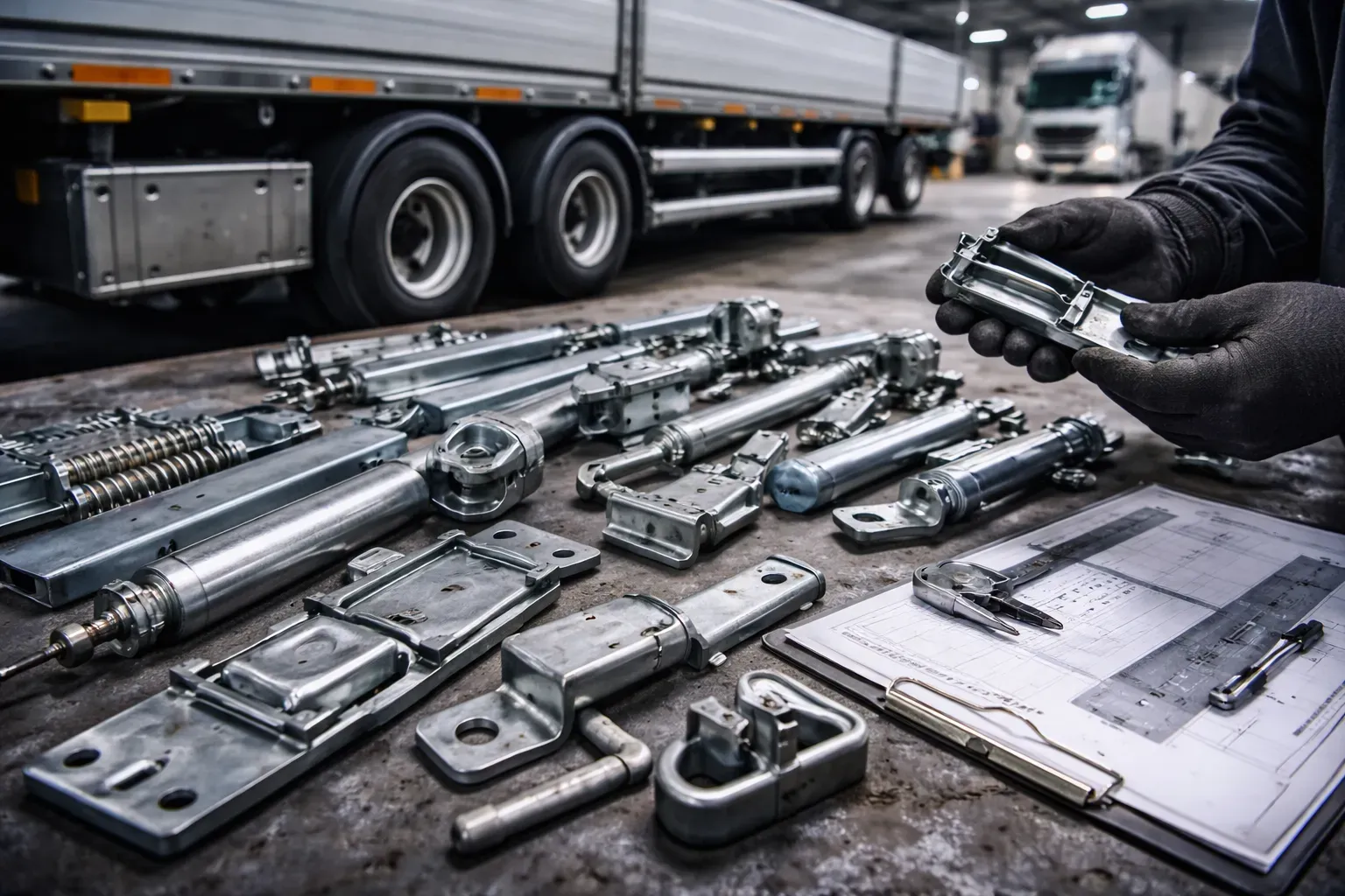 Запчасти для бортов полуприцепа