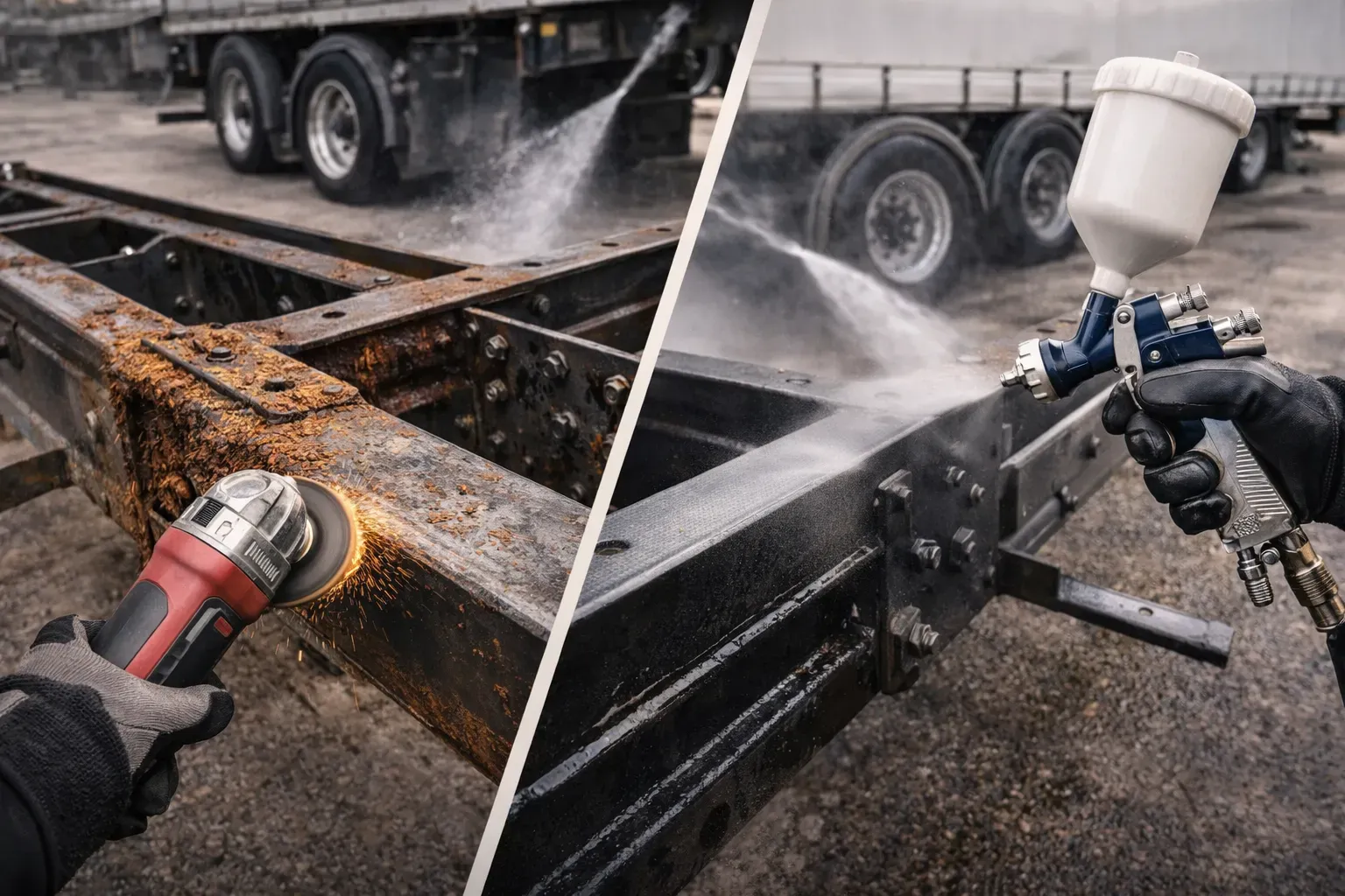 Коррозия рамы прицепов и полуприцепов — профилактика