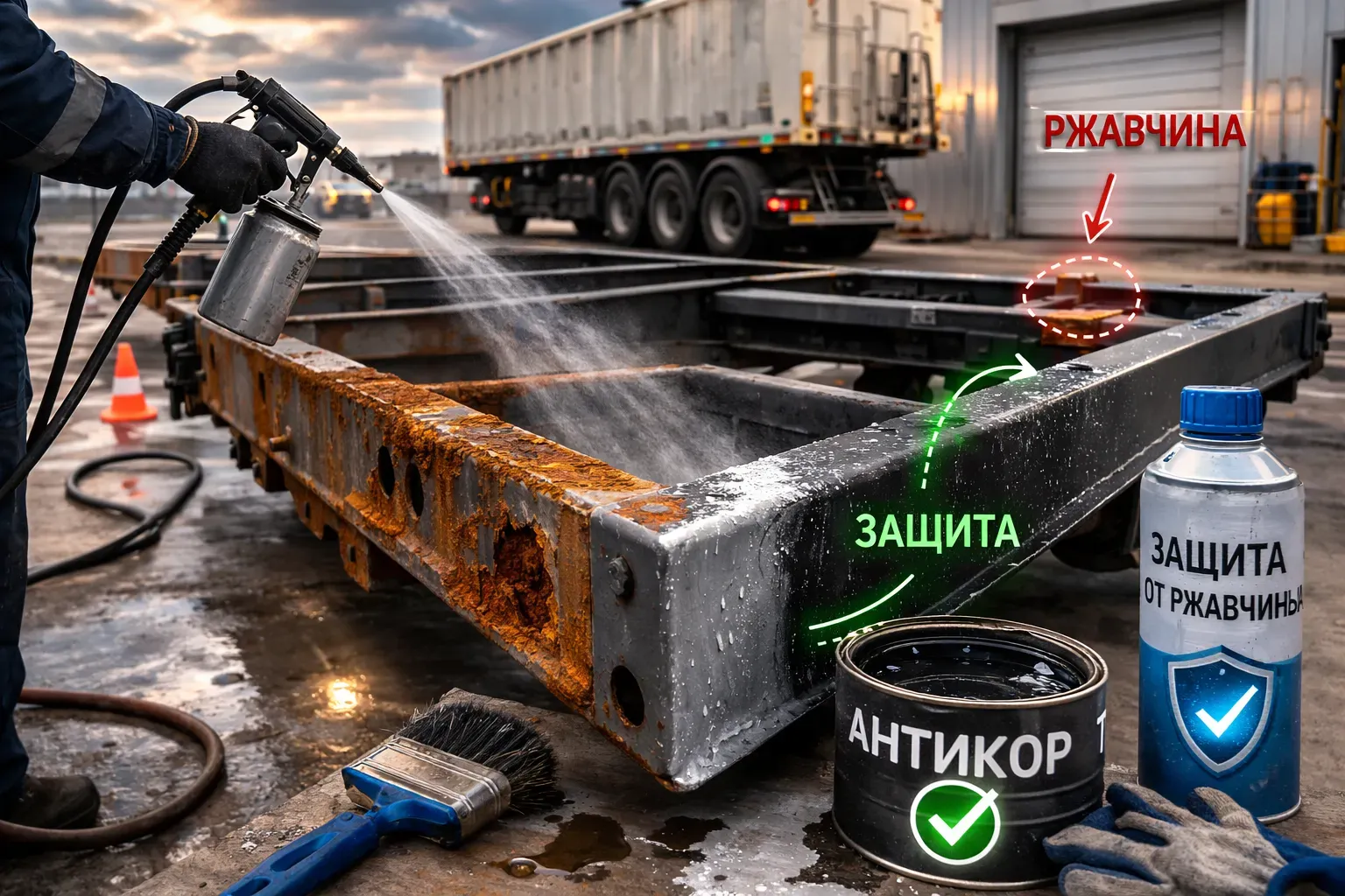 Коррозия рамы прицепов и полуприцепов — профилактика