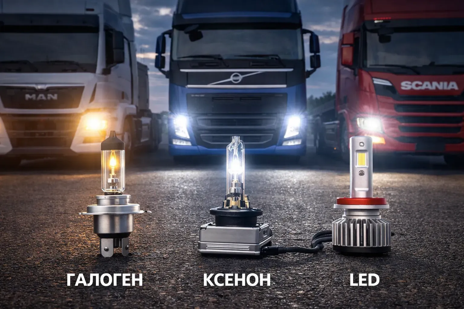 Галоген, ксенон или LED — что выбрать для грузовика