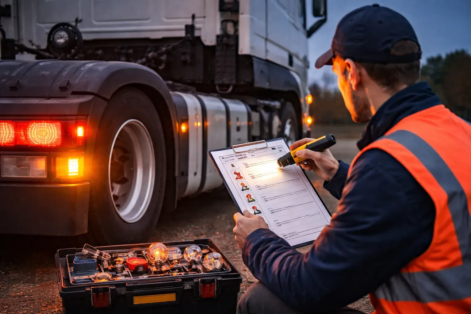 Проверка освещения за 5 минут перед рейсом