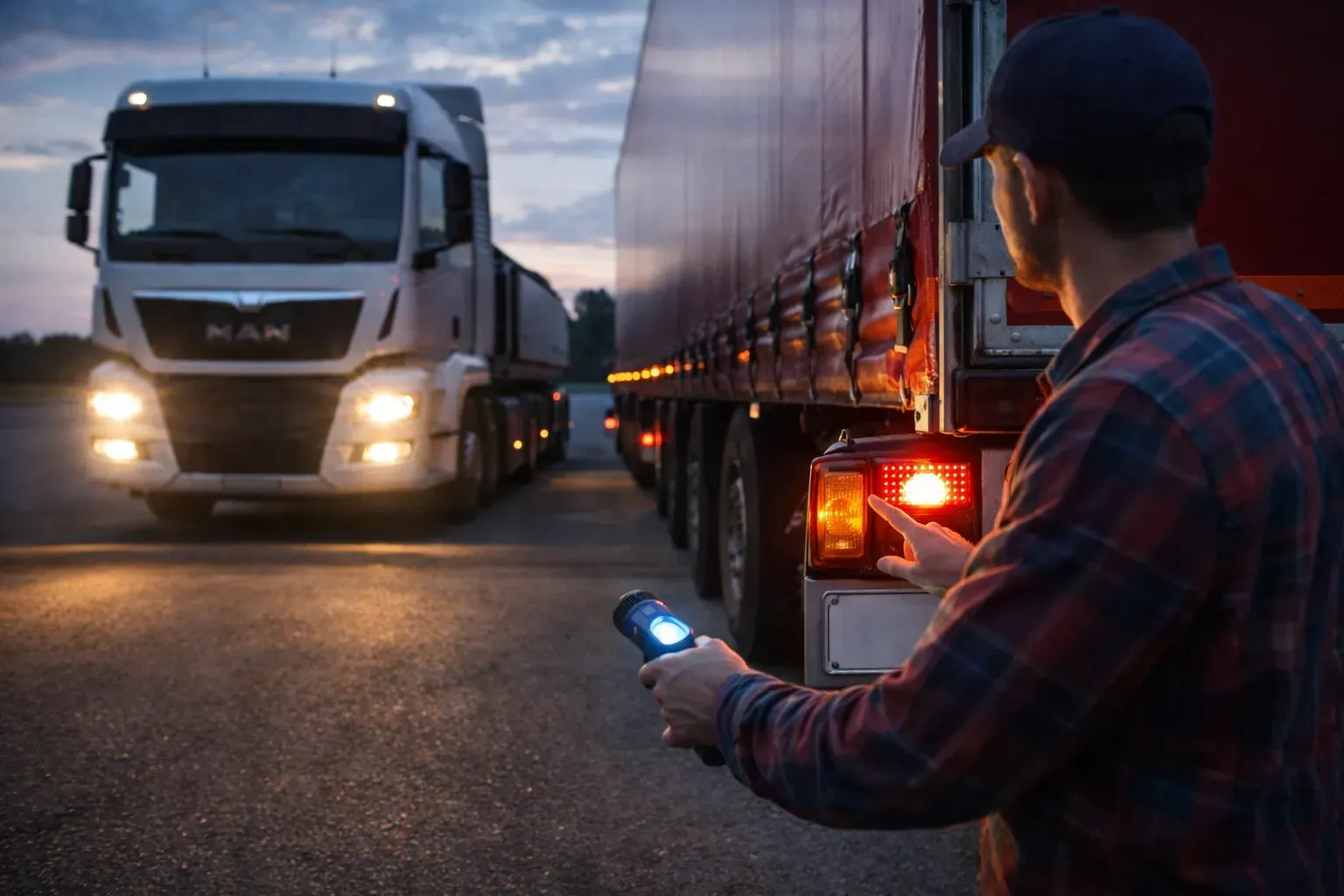 Проверка освещения за 5 минут перед рейсом