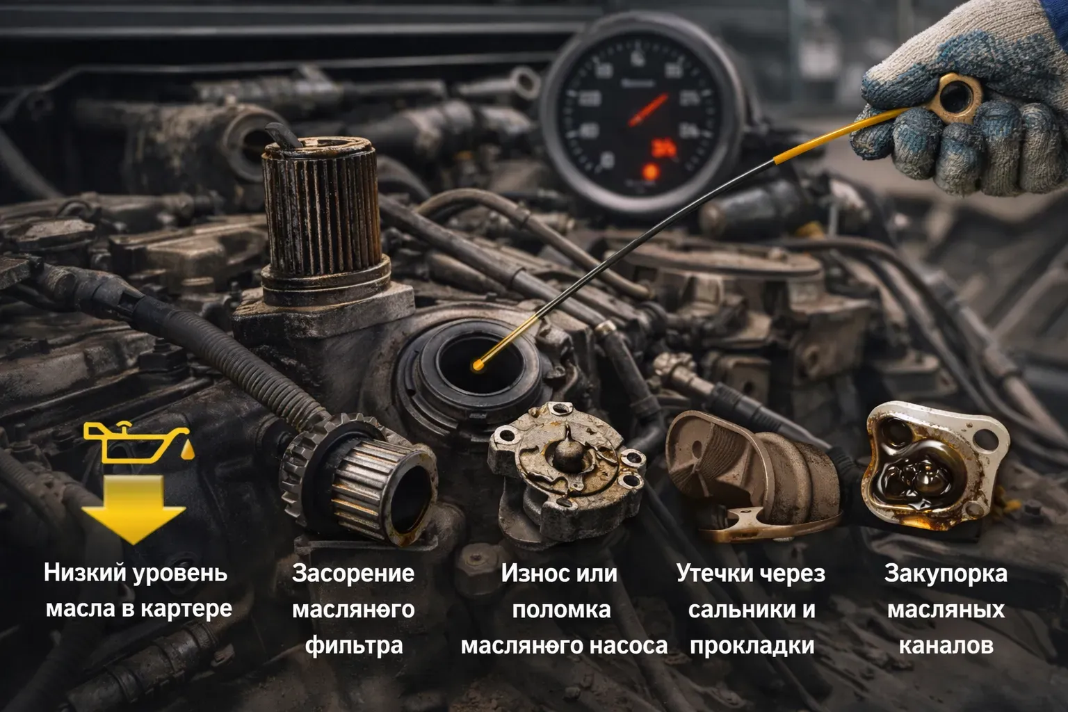 Что такое масляное голодание двигателя грузового автомобиля