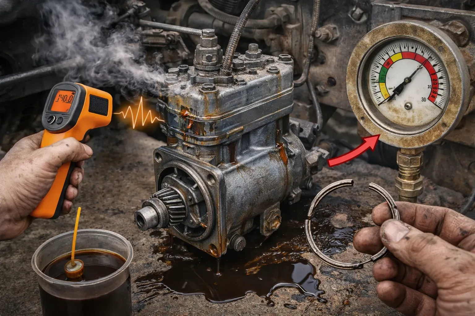 Основные неисправности компрессора грузового автомобиля