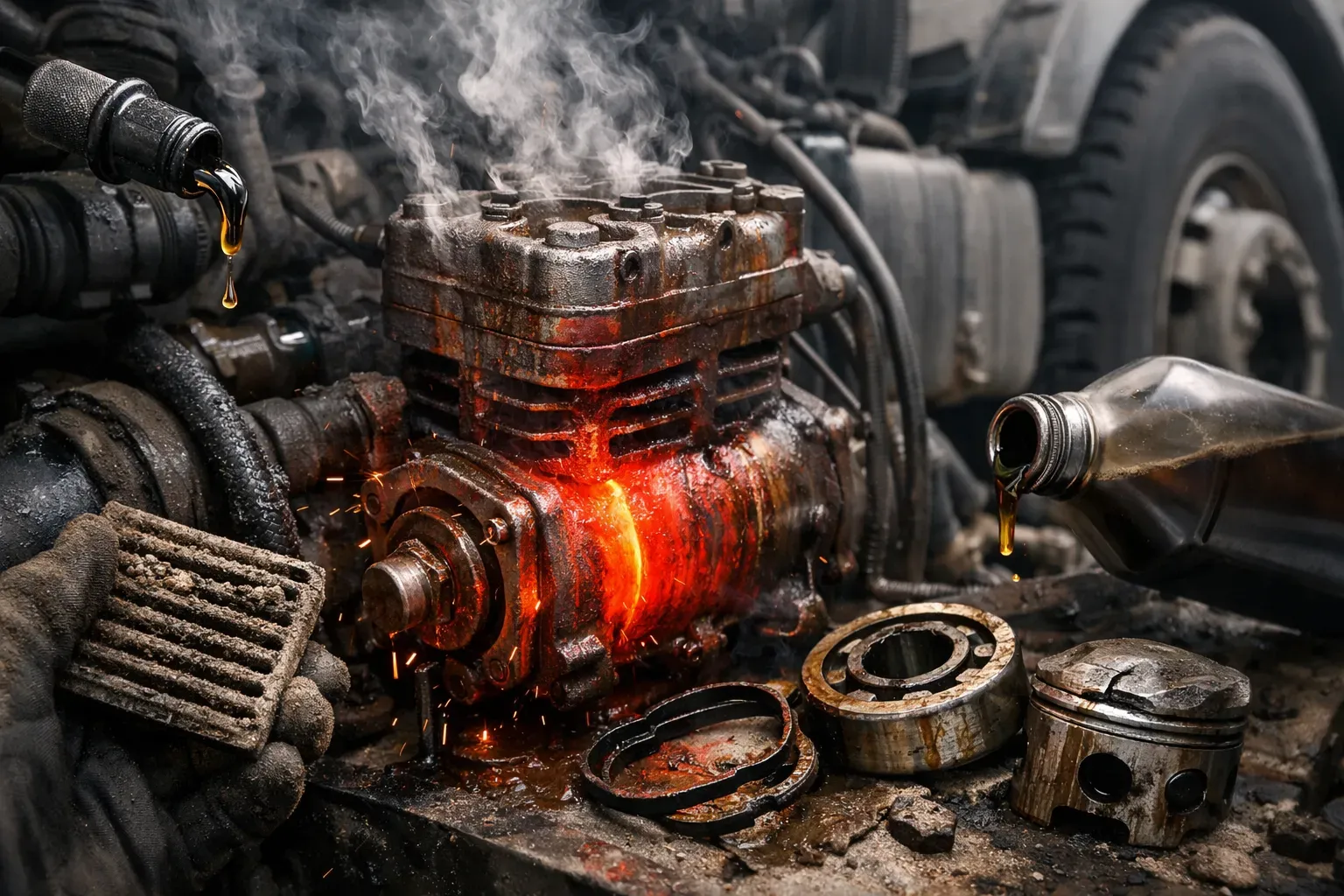 Основные неисправности компрессора грузового автомобиля