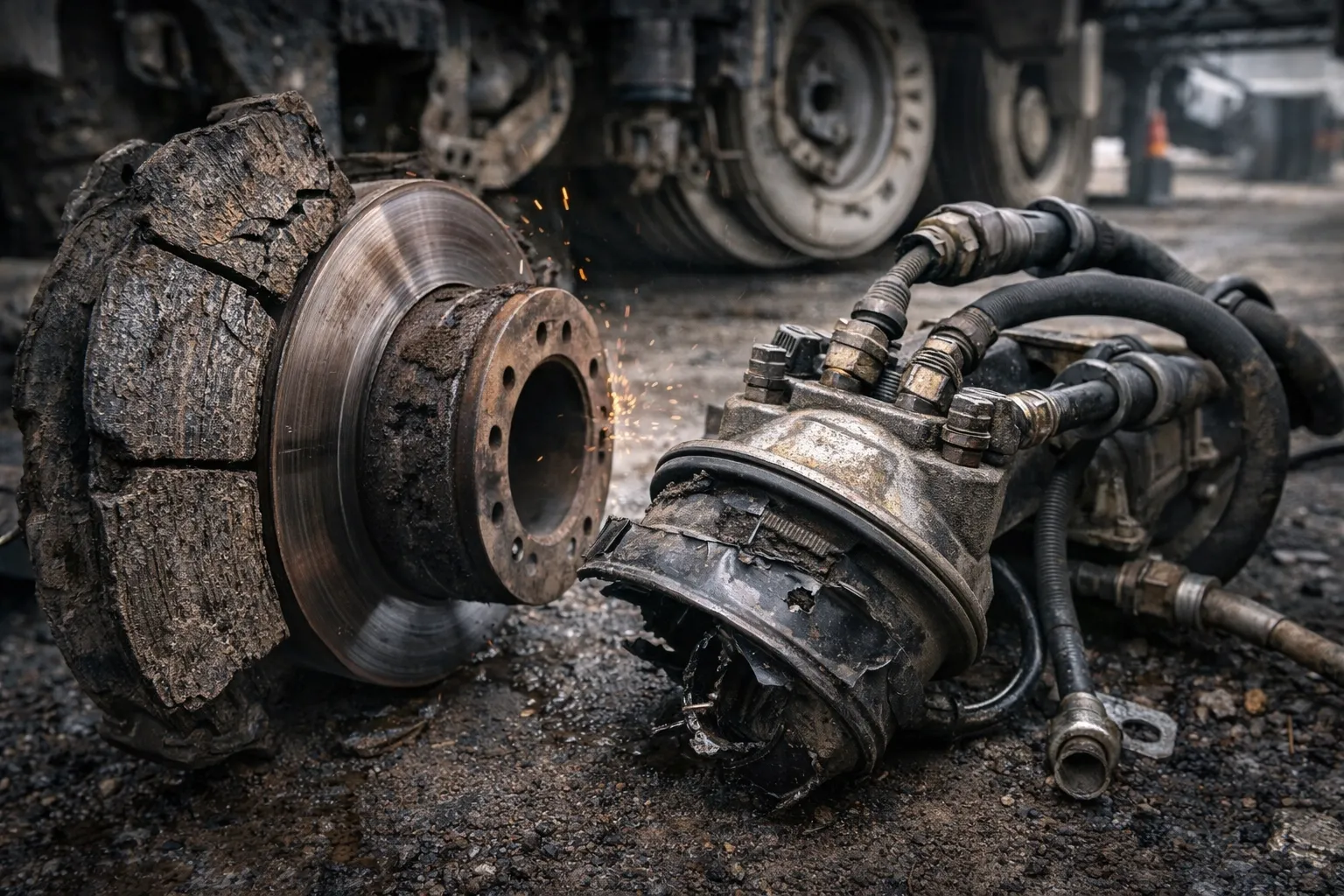 Какие узлы тормозной системы грузовика изнашиваются быстрее всего