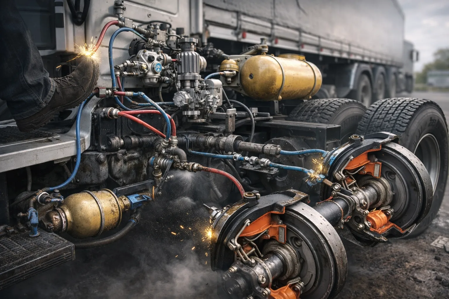 Какие узлы тормозной системы грузовика изнашиваются быстрее всего