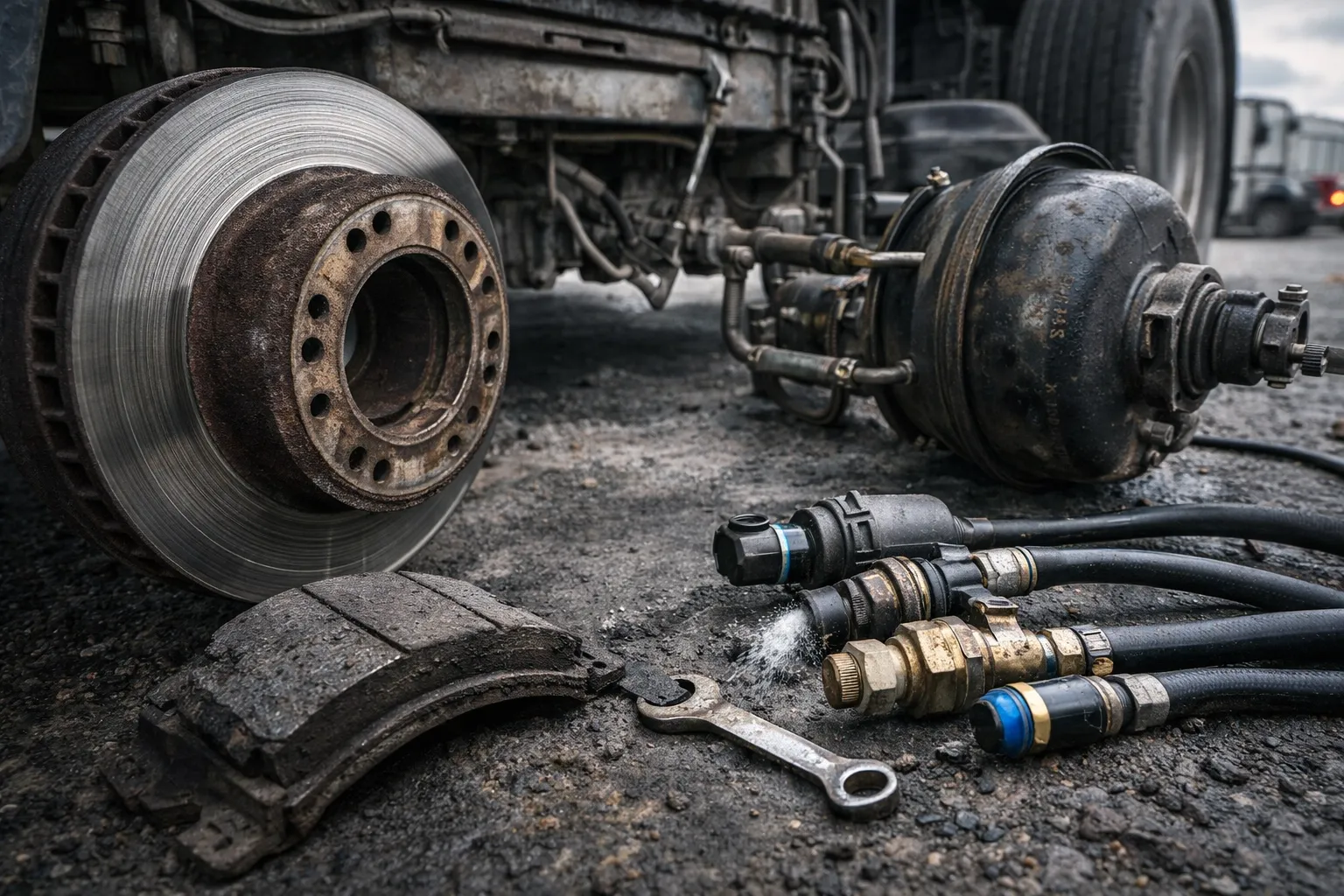Какие узлы тормозной системы грузовика изнашиваются быстрее всего
