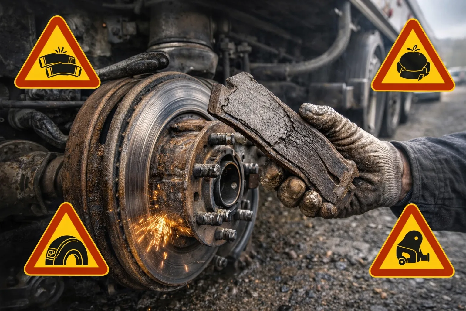 Какие узлы тормозной системы грузовика изнашиваются быстрее всего