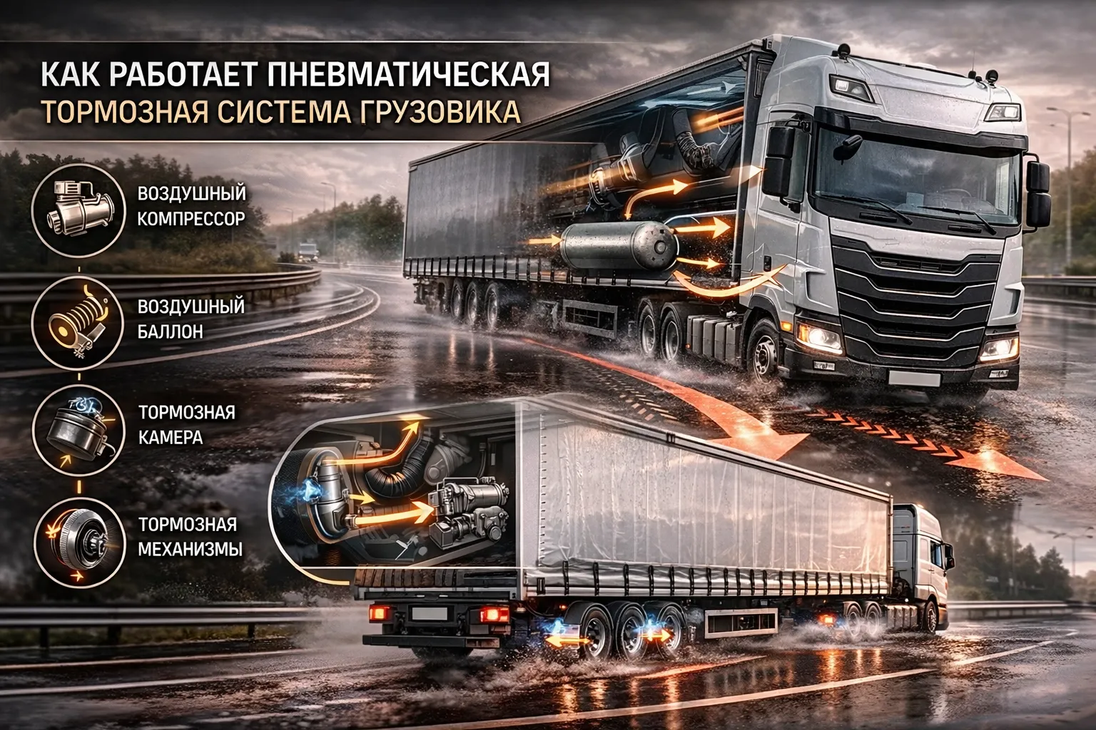 Увод при торможении грузовика — причины, диагностика и способы устранения