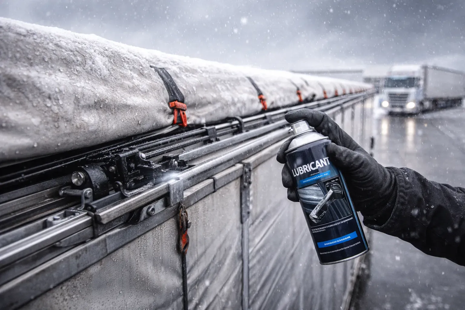 Сдвижная крыша полуприцепа: обслуживание перед дождями и снегом