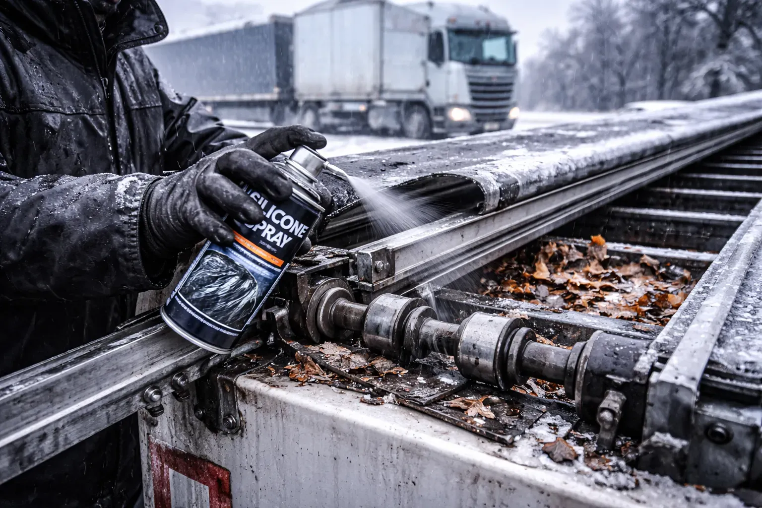 Сдвижная крыша полуприцепа: обслуживание перед дождями и снегом