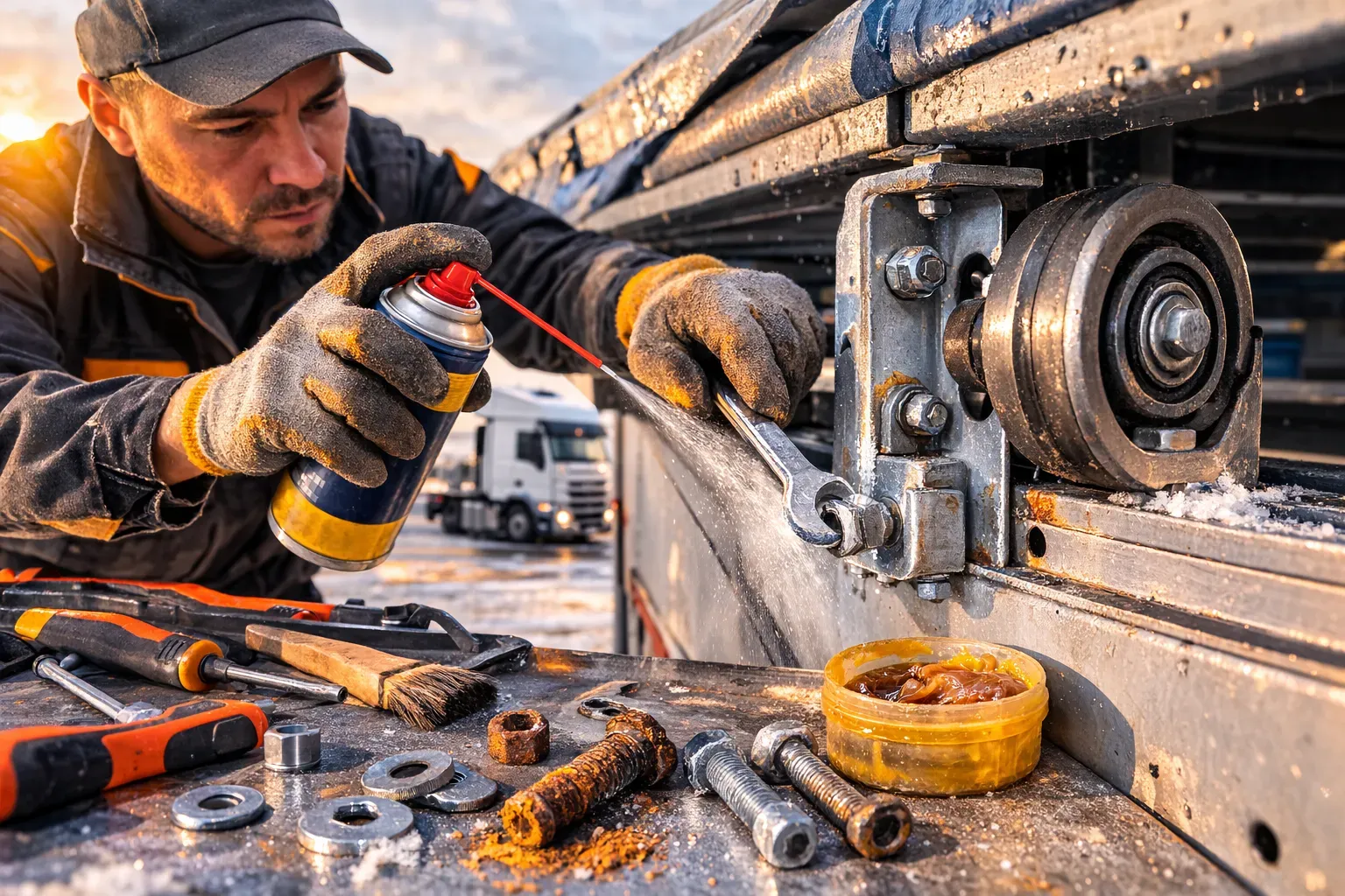 Когда требуется замена крепёжных элементов сдвижной крыши грузового прицепа