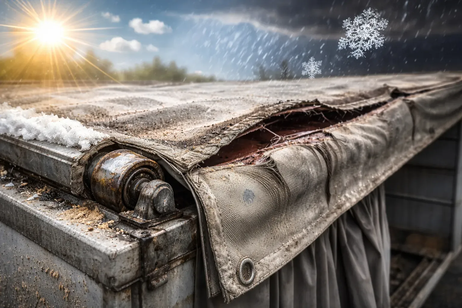 Когда нужно менять тент сдвижной крыши на грузовом прицепе