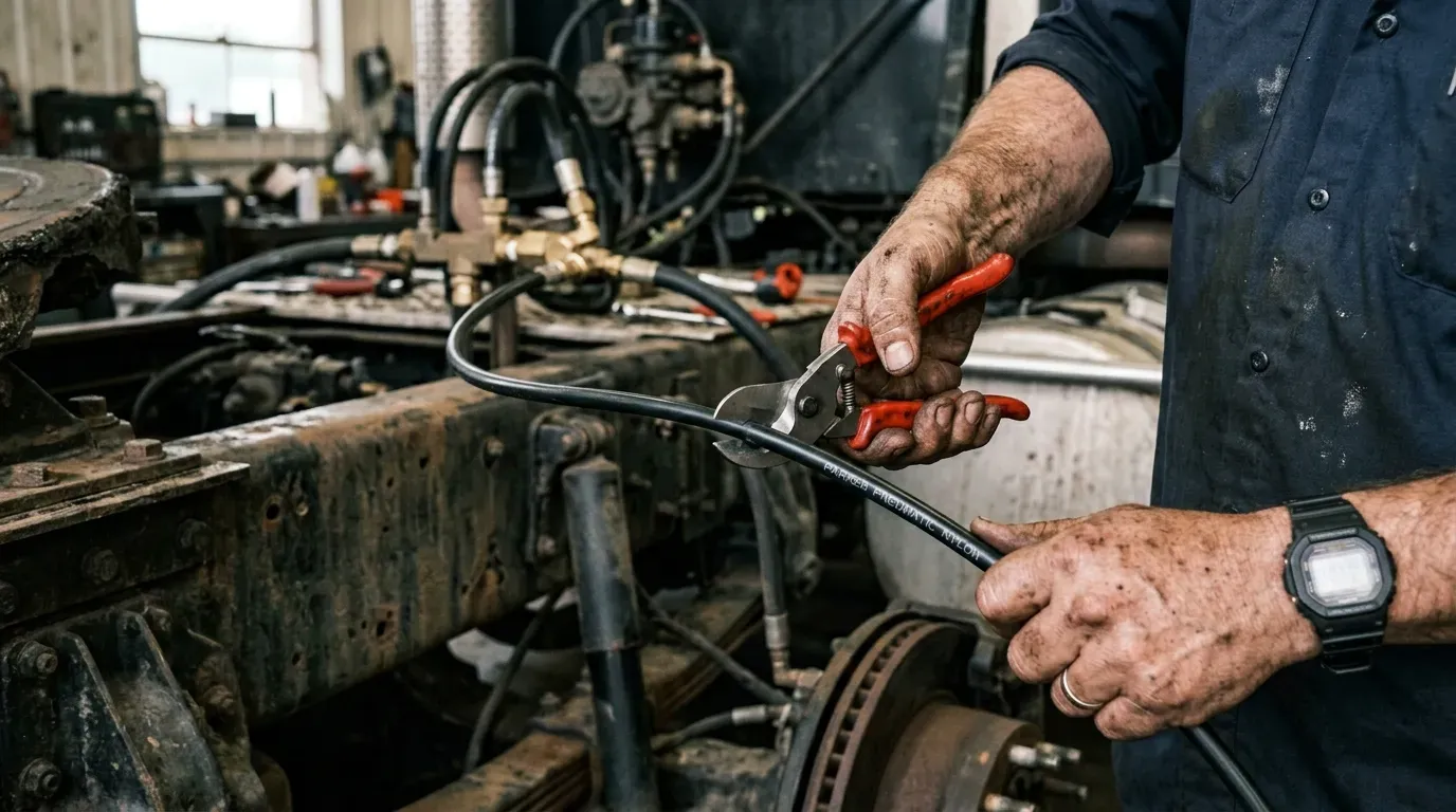 Как правильно обрезать пневмотрубку в грузовике: чтобы не травил воздух и не было проблем