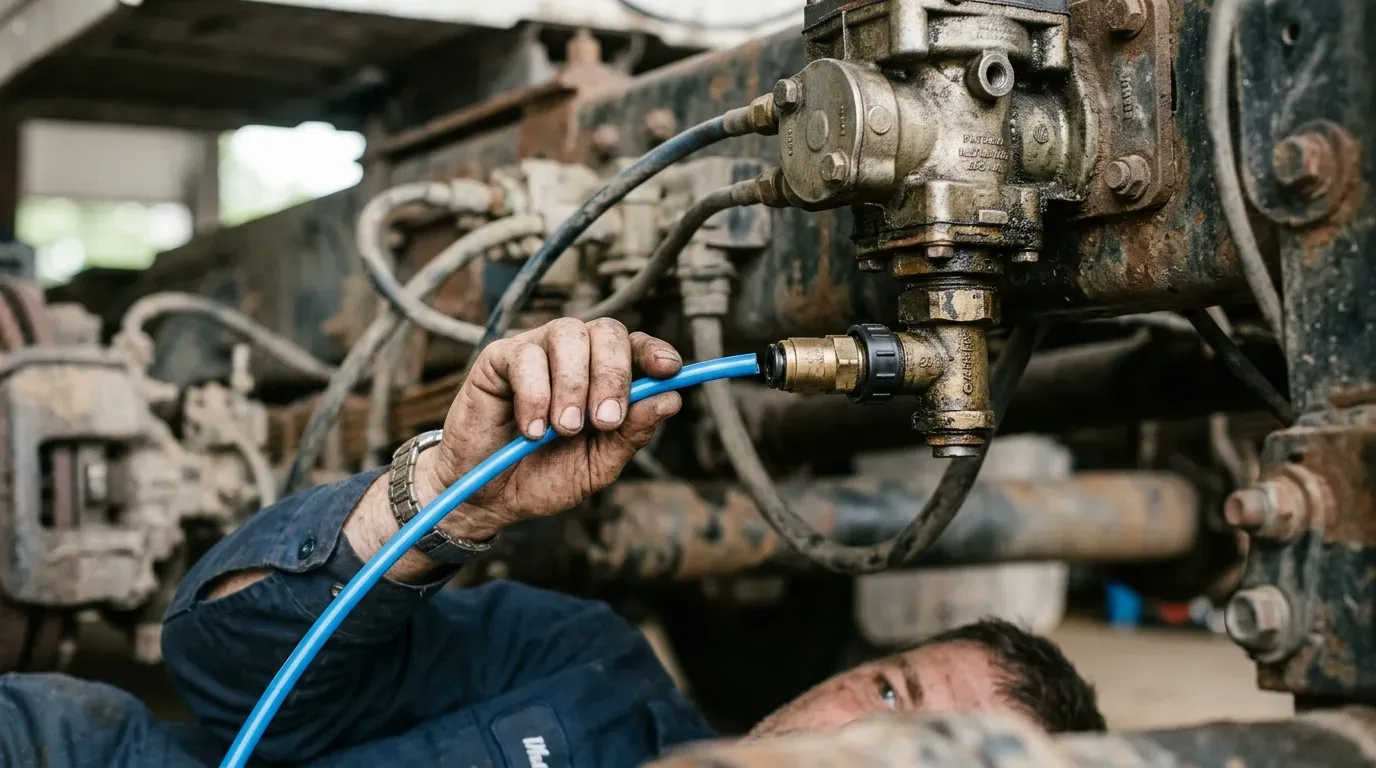 Как правильно обрезать пневмотрубку в грузовике: чтобы не травил воздух и не было проблем