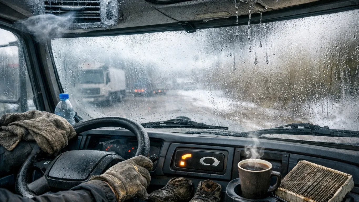 Тепло в кабине и безопасность: как отопление влияет на обзор и усталость водителя
