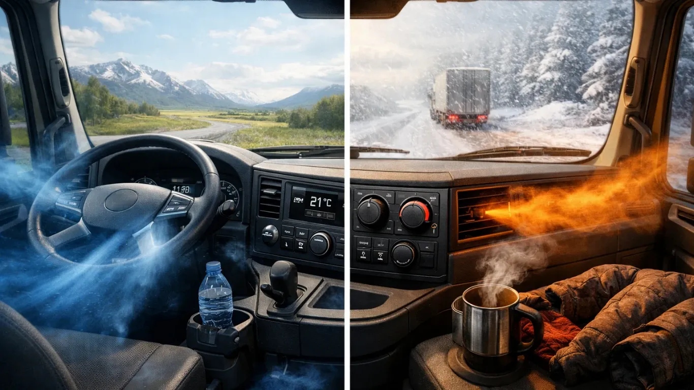 Климат-контроль в грузовике: типовая логика работы и где чаще ломается