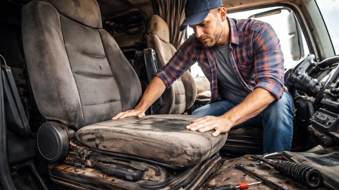 Сиденье в кабине грузовика: как понять, что пора ремонтировать
