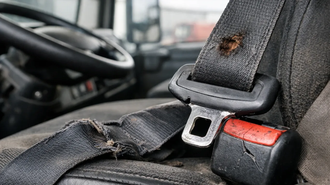 Ремни безопасности в грузовике: признаки износа, блокировки, замена и крепеж