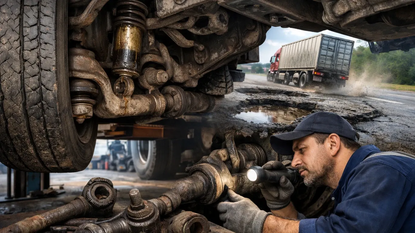 Подвеска и рулевое управление в грузовом авто: комплектующие и замена