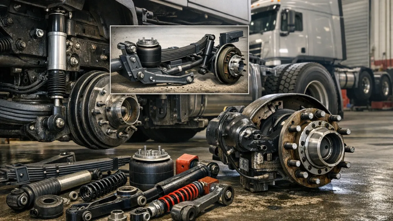 Подвеска и рулевое управление в грузовом авто: комплектующие и замена