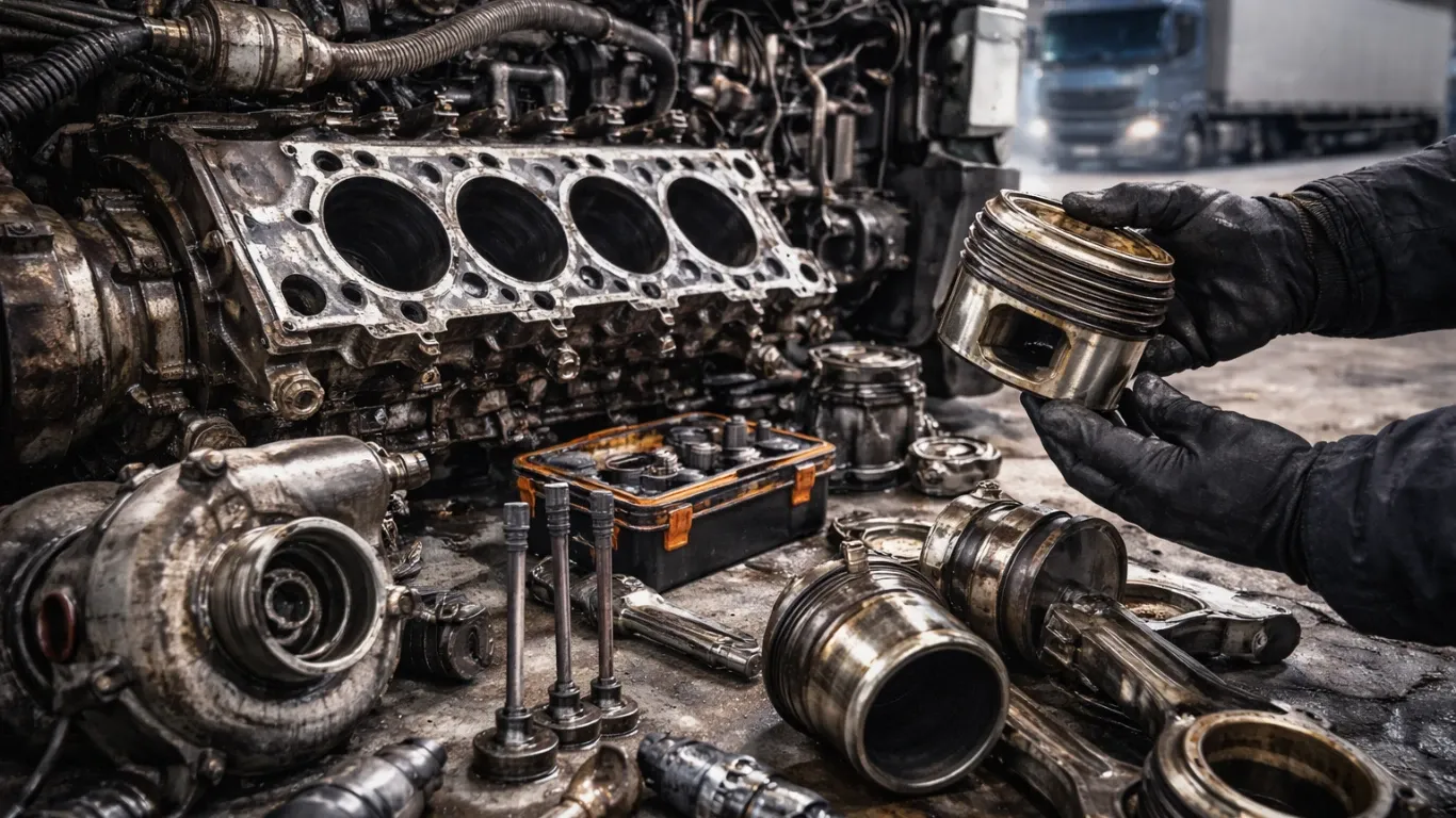 Двигатель грузового автомобиля: детали, которые изнашиваются чаще всего