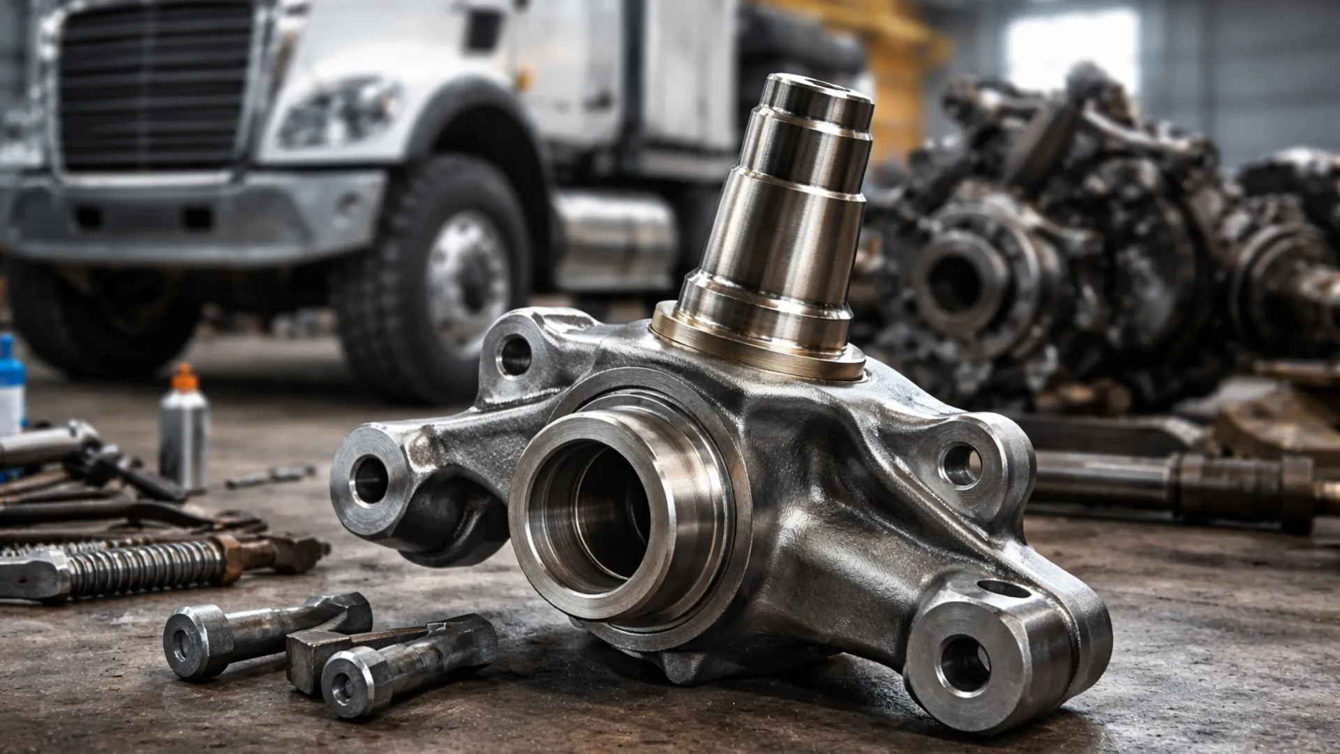 Поворотные кулаки переднего моста грузовика