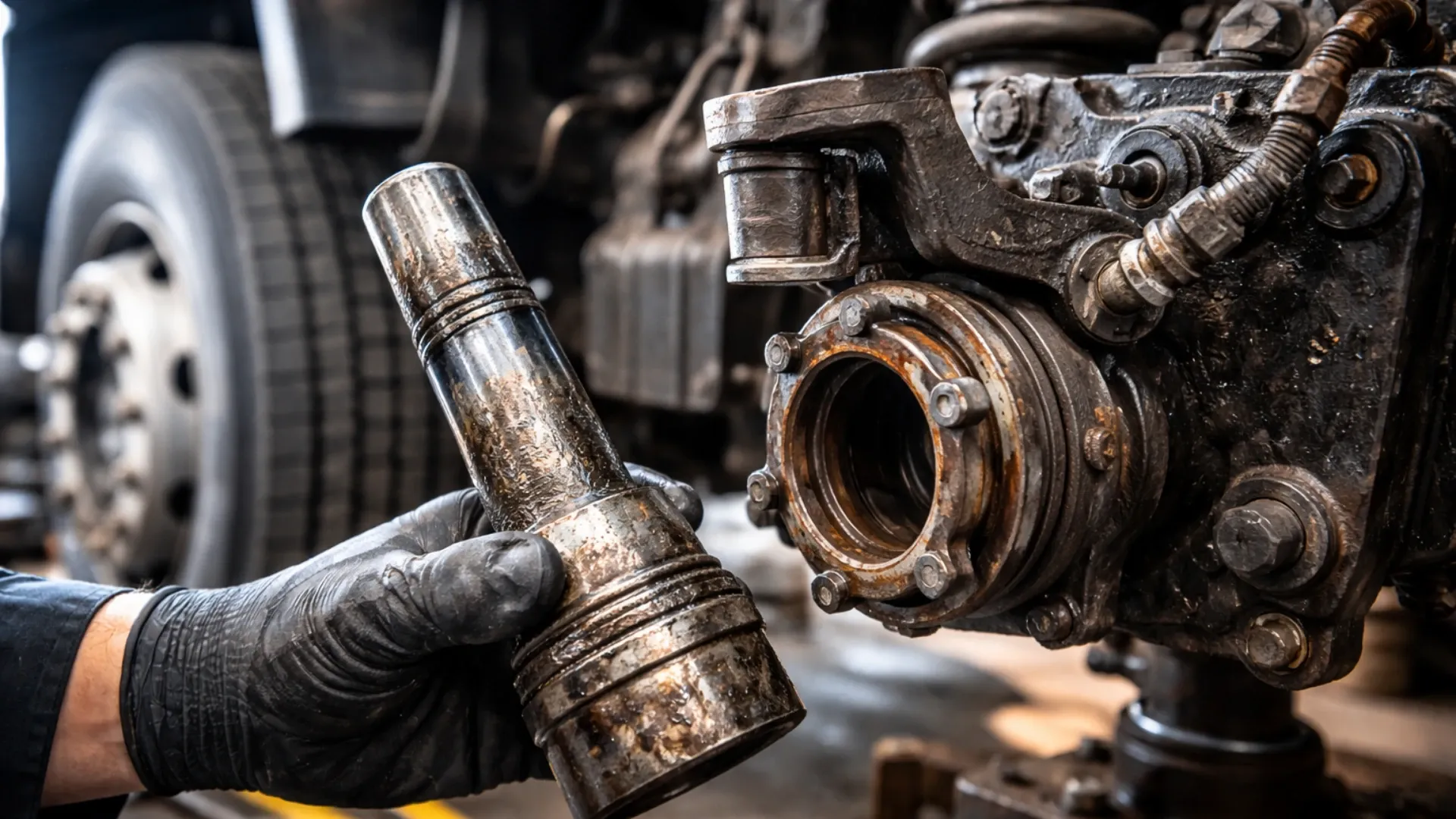 Шкворни переднего моста грузовика: роль, признаки неисправности