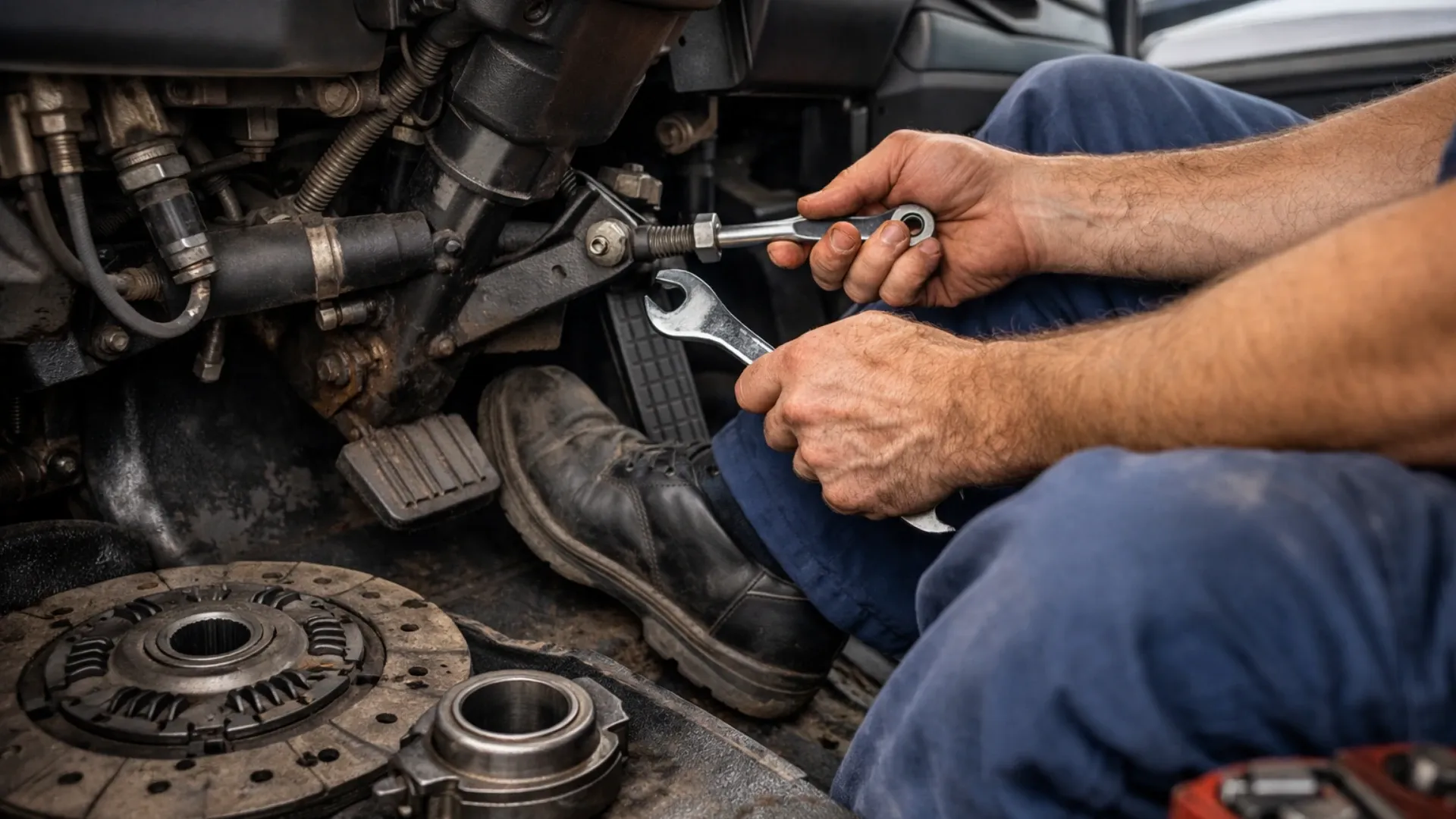 Педаль сцепления грузовика и её регулировка