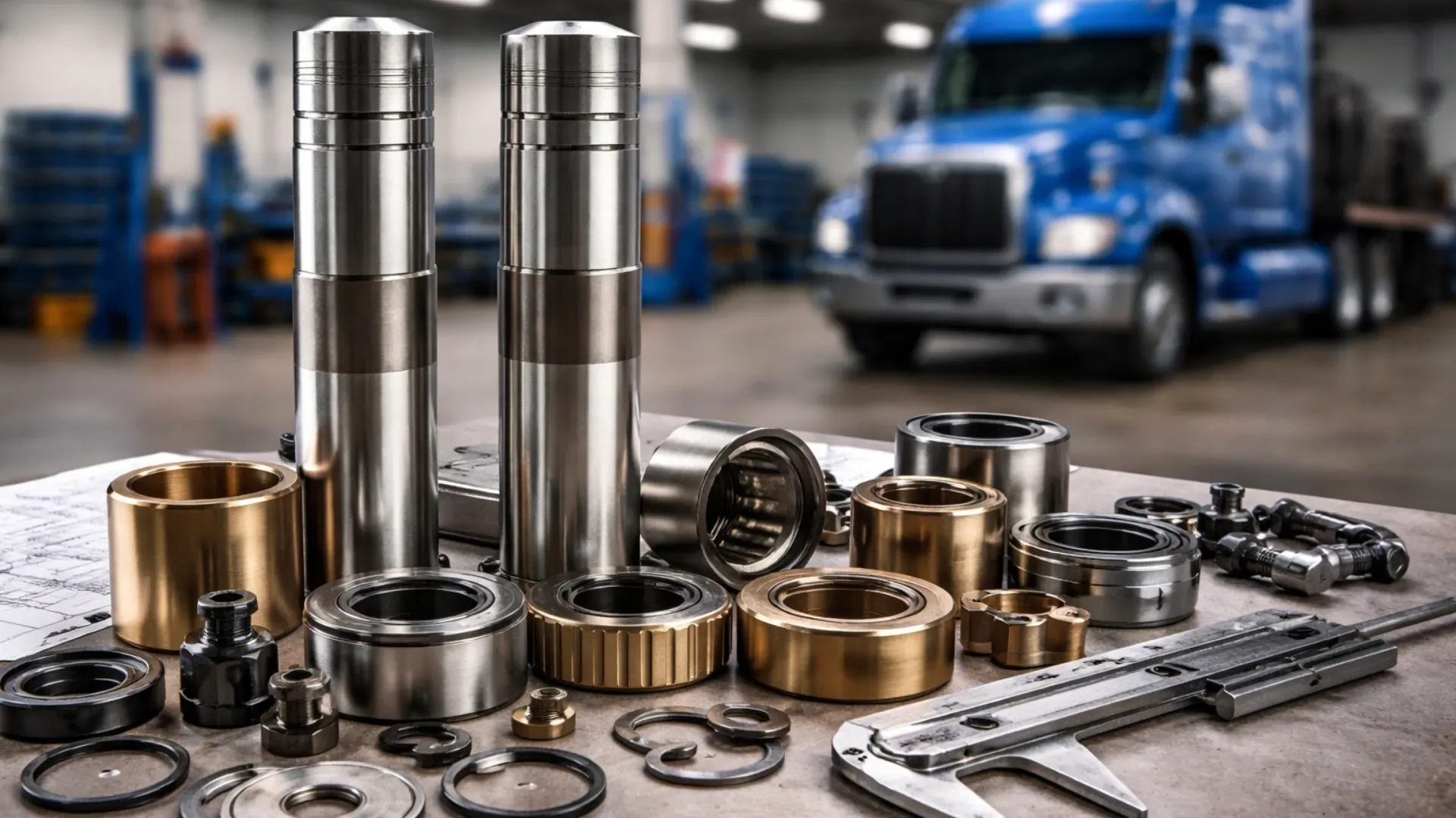 Шкворни переднего моста грузовика: роль, признаки неисправности