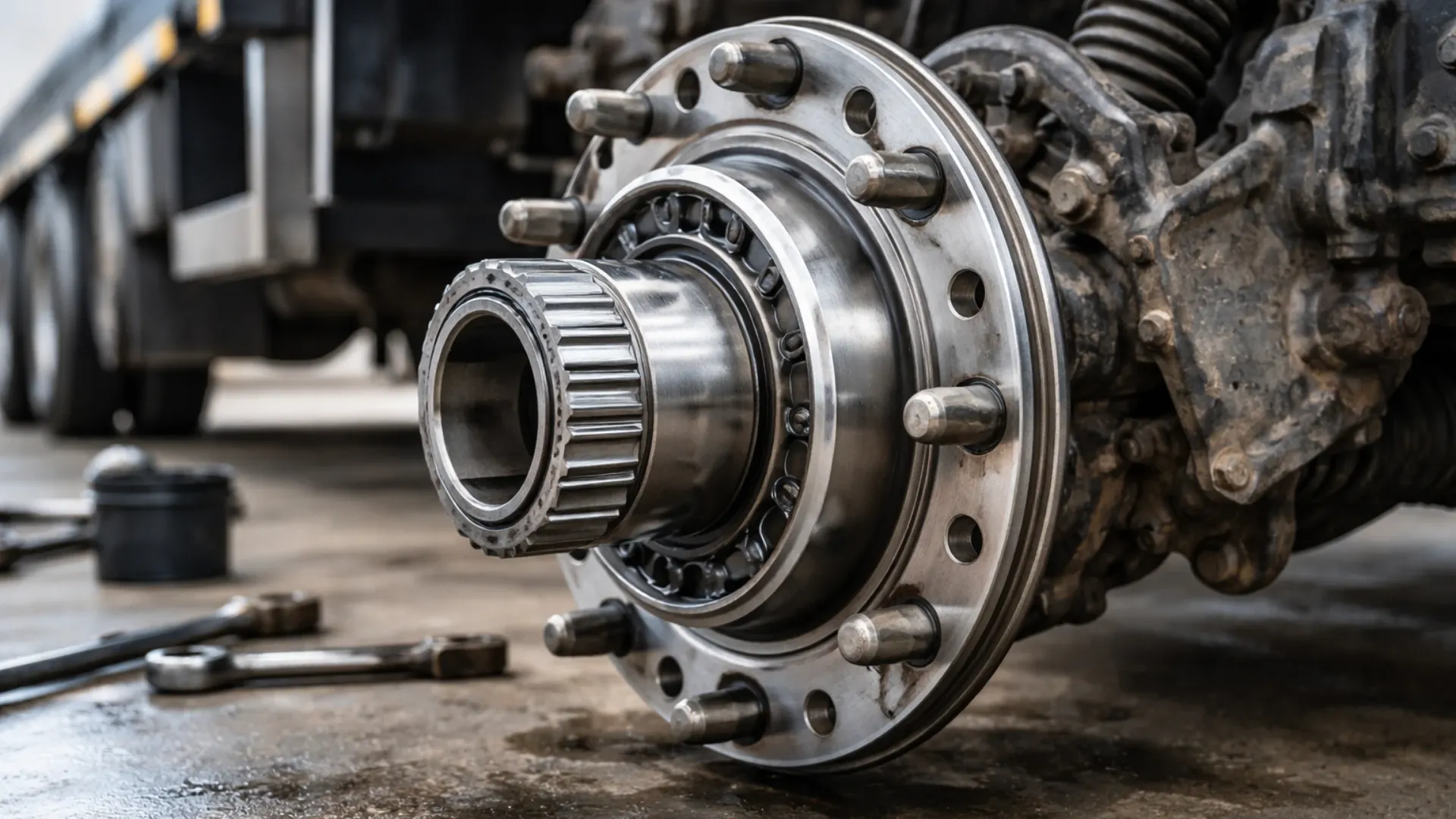 Ступицы и подшипники переднего моста грузовика